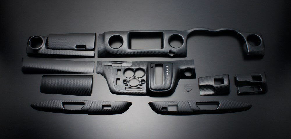 NV350キャラバン インテリアパネル 12P E26 標準ボディ 2012/6- リアルカーボンルック LUNA/ルナ (PLNV350CA