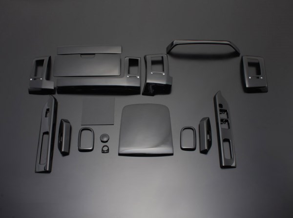 ワゴンRスティングレー インテリアパネル 17P MH23 2008/9-2012/9 ピアノブラック LUNA/ルナ (PLT513