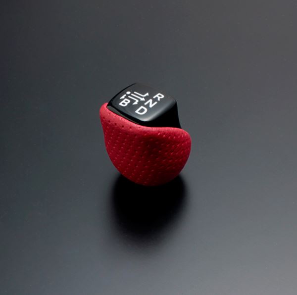 プリウス シフトノブ 50系 2015/12- ピアノブラックxロッソコルサレッドレザー LUNA/ルナ (SLK02RP