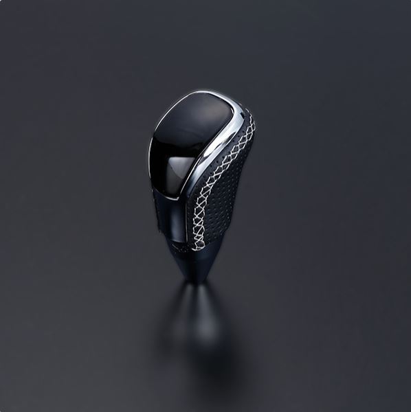 カローラアクシオ シフトノブ 140系 2006/10-2012/5 黒木目ゴールドxシルバーユーロステッチ LUNA/ルナ (STV152ESIL