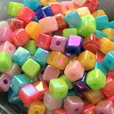 【ランキング4位受賞】【20パックセット】【アクリルビーズ】キューブ 約4mm 約9g 【アクリル・アクリルビーズ・ビーズ・ビーズパーツ・パーツ・アクリルパーツ...
