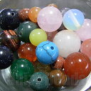 【ランキング4位受賞】【訳あり大玉天然石ビーズセット】 丸玉 約8-14mm (約40g)