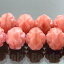 【ランキング3位受賞】チェコ ビーズ ファイヤーポリッシュ 薔薇の蕾 約5x6mm コーラルピンク (約24-25ヶ)