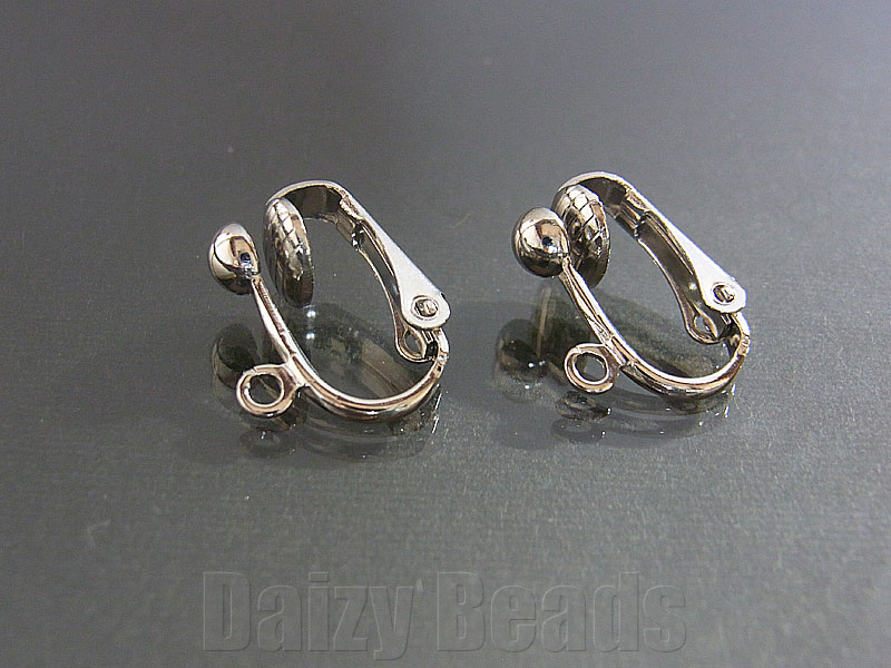 【8パック分おまとめセット】【イヤリング パーツ 金具】 【銀古美】 約12x16mm セット【パーツ・アクセサリーパーツ・アクセサリー・金具・アクセサリー金具・ビーズパーツ・アクセサリーパーツ金具】