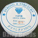 【訳あり】【★透明ゴム『水晶の線』★】 長さ約3m 太さ1.0mm ポリウレタン100%(ゴム自体は正規品と同じですが、ケースに汚れや割れがあるため※写真は正規品です)