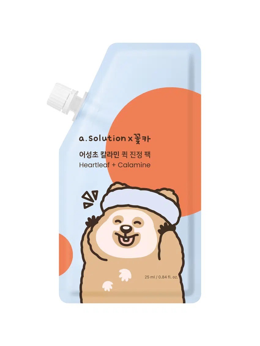 【海外発送】ダイソー エーソリューション ドクダミ カラミン フェイスパック 25ml エイソリューション ドクダミカラミンクイックパック クッカとのコラボレーションによるパッケージデザイン【並行輸入品】