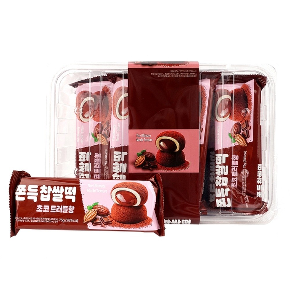 【海外発送】もちもち餅 チョコトリュフ風味 75g * 12 Packs【並行輸入品】