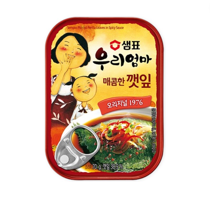 【海外発送】サムピョ ウリオンマ ピリ辛エゴマの葉 70g／韓国食品【並行輸入品】