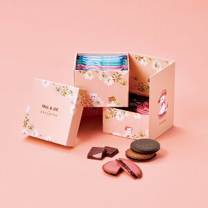 ポール ＆ ジョー × ダロワイヨ コフレ ミャオねこ ネコ 洋菓子 焼き菓子 スイーツ ショコラ チョコ キャラメルサンドクッキー BOX ケース 箱 プレゼント ギフト 贈り物 かわいい 御礼 お取り寄せ 差し入れ 手土産 人気 有名 コラボ バレンタイン ホワイトデー 猫の日