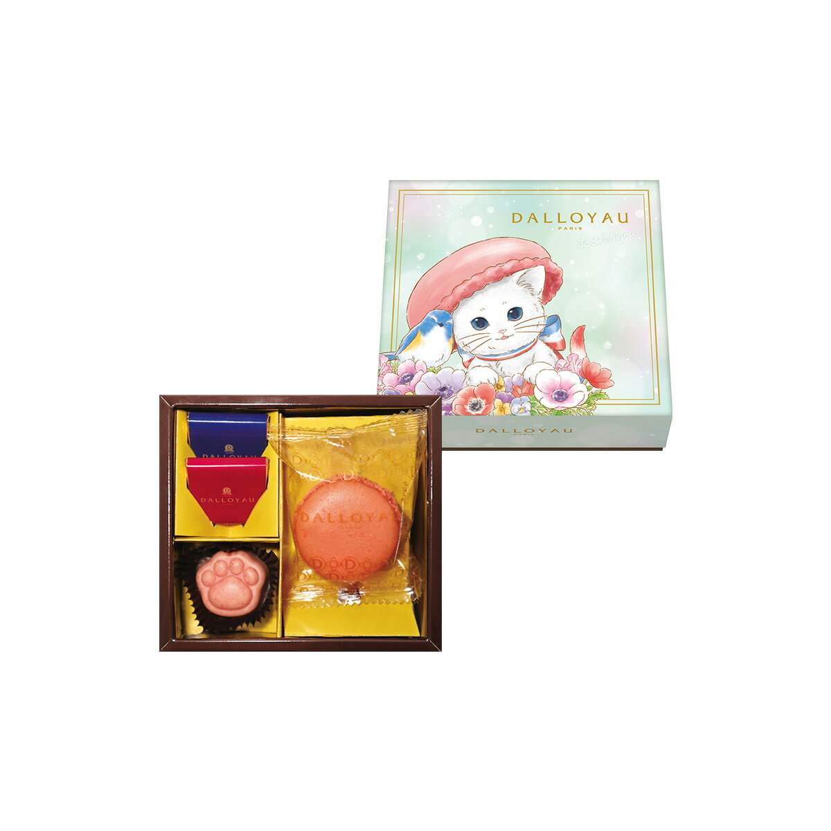 ダロワイヨ ショコラニャカロン詰め合わせ アンギフト 洋菓子 焼き菓子 お菓子 スイーツ チョコレート ショコラ マカロン プレゼント 贈り物 御礼 かわいい 猫 ネコ ねこ キャラ 誕生日 お取り寄せ 差し入れ 手土産 人気 ご褒美 有名 バレンタイン ホワイトデー アソートのサムネイル