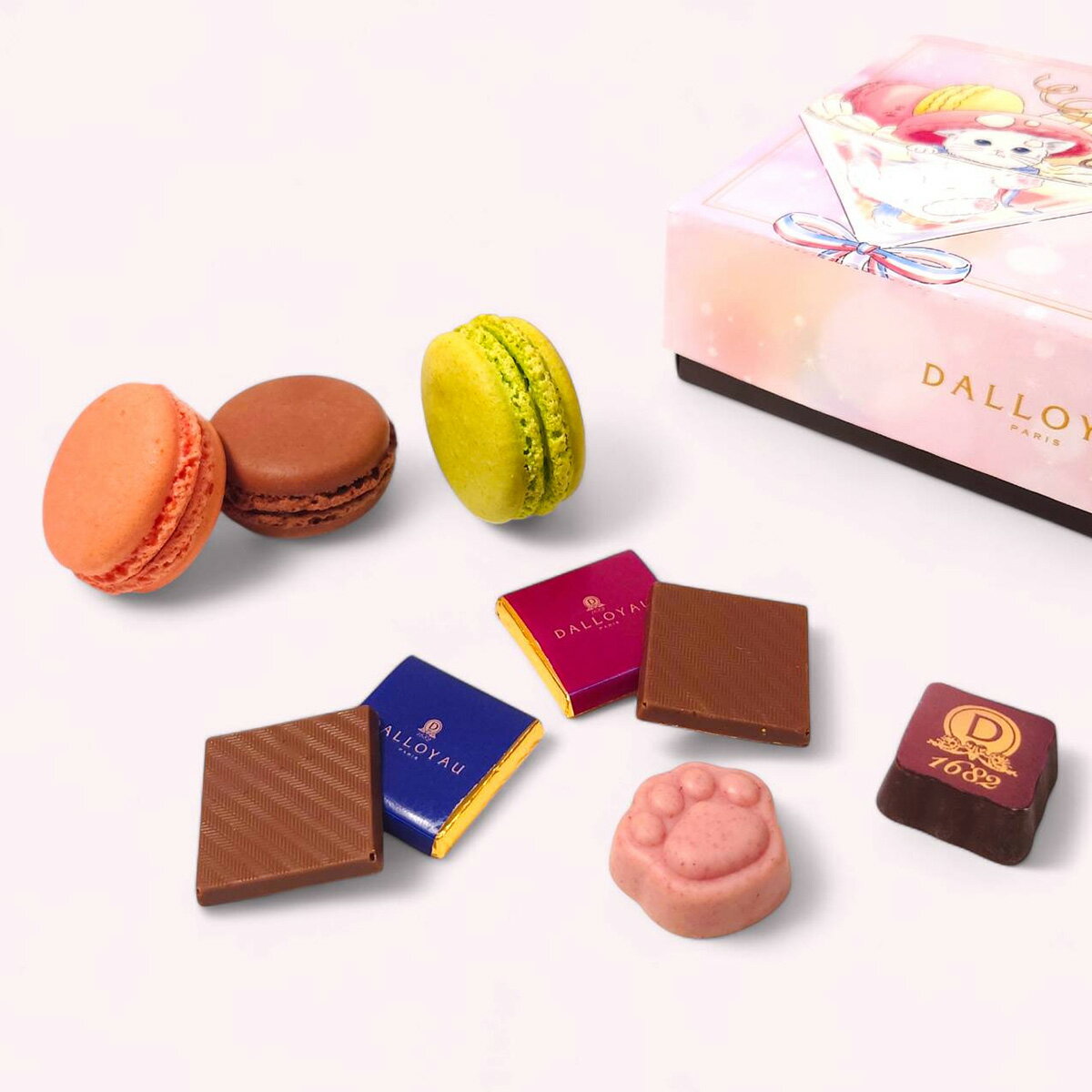 ダロワイヨ ショコラニャカロン詰め合わせ ドゥ洋菓子 焼き菓子 スイーツ お菓子 プレゼント ギフト チョコレート ショコラ マカロン 本命 友 プレゼント 義理 御礼 かわいい 期間限定 お取り寄せ 差し入れ 手土産 人気 ご褒美 猫 ネコ ねこ バレンタイン ホワイトデーのサムネイル