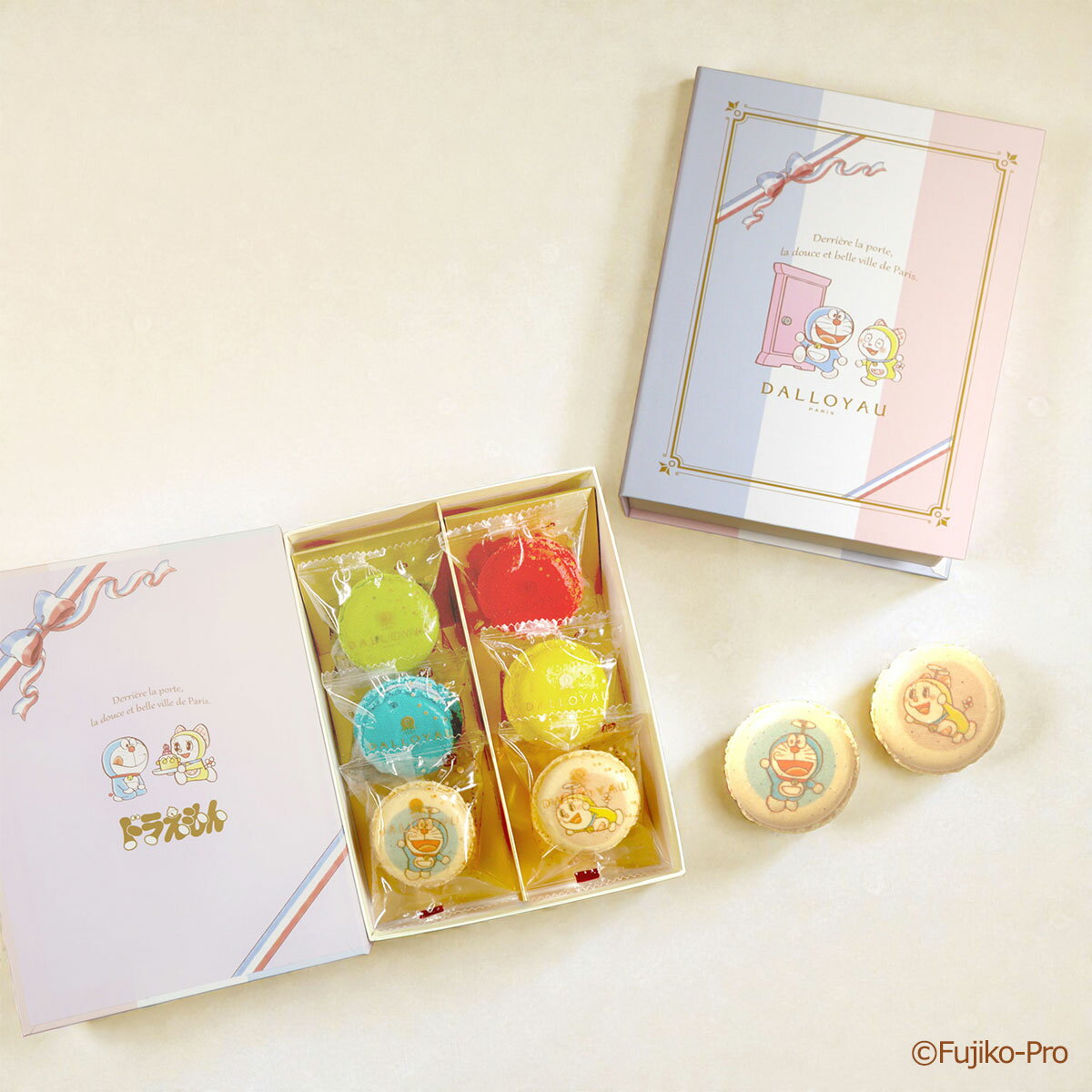 ダロワイヨ ドラえもん マカロン（6個入）バレンタイン ホワイトデー ギフト 洋菓子 焼き菓子 スイーツ マカロン プレゼント プチ ギフト 贈り物 かわいい 絵本 御見舞 個包装 送別 キャラ 御礼 御祝 お取り寄せ 差し入れ 手土産 人気 アニメ コラボ ドラミちゃん