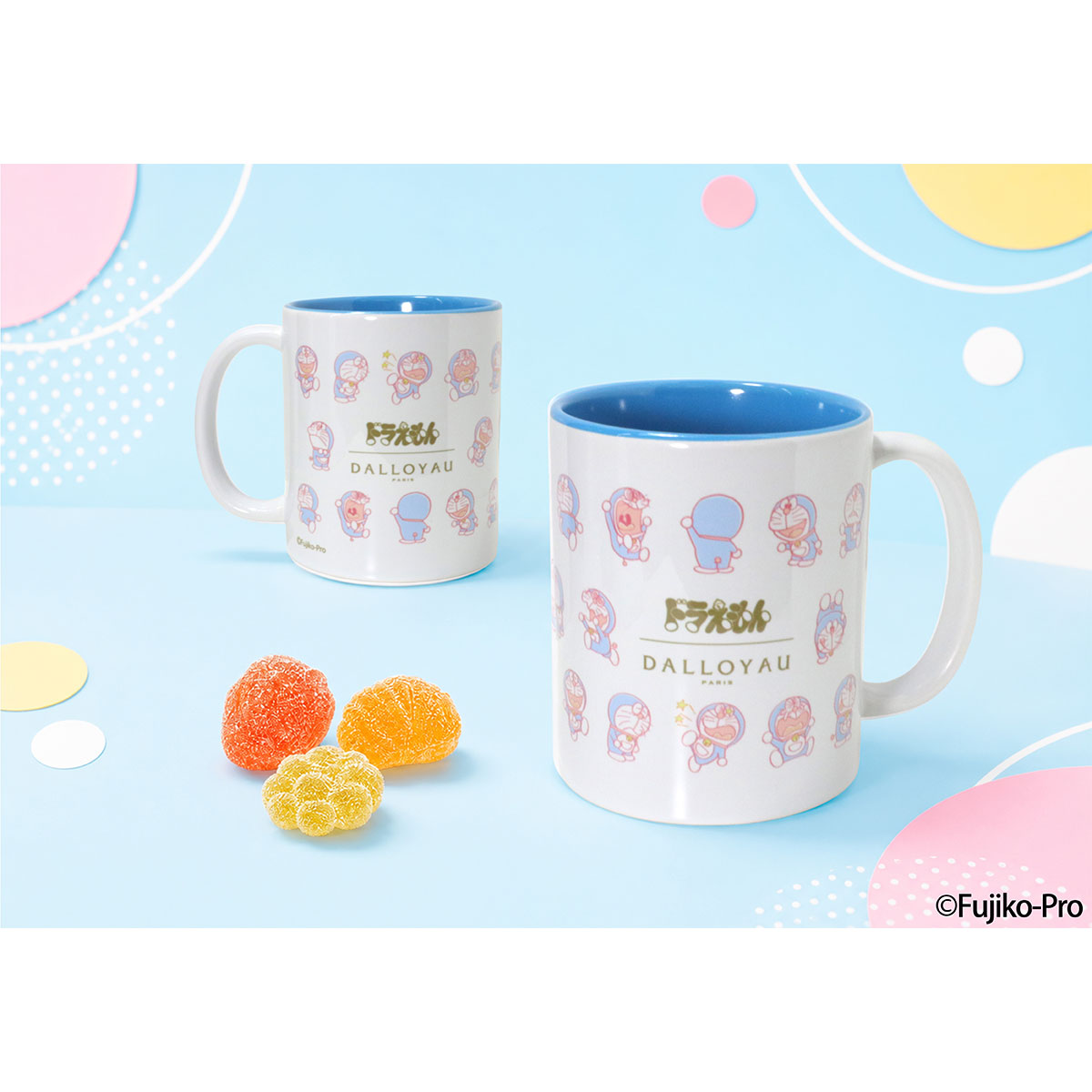 ダロワイヨ ドラえもん マグカップギフト 洋菓子 スイーツ ゼリー フルーツ プレゼント プチギフト 贈り物 かわいい 個包装 送別 キャラ 御礼 御祝 お取り寄せ 差し入れ 手土産 人気 マグカップ コップ 小物