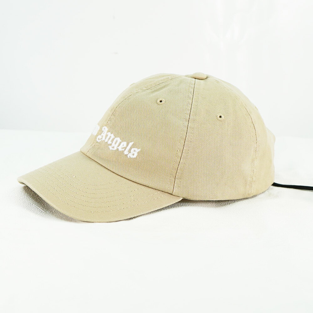 PALM ANGELS パームエンジェルス キャップ ロゴ 帽子(6101 / BEIGE WHITE）CURVED LOGO MESH CAP