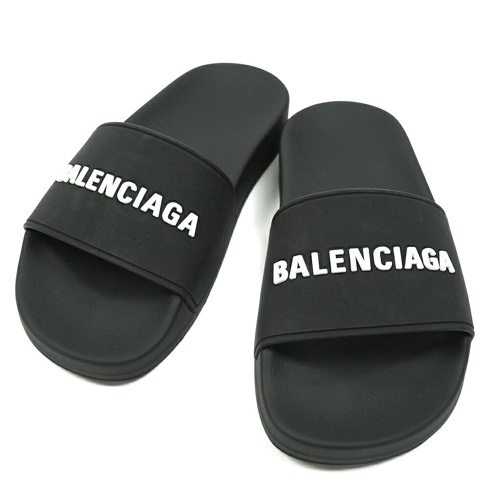 【ポイント7倍 5/16 13時まで】BALENCIAGA バレンシアガ サンダル メンズ POOL SLIDE BAL LOGO【565826-W1S80】