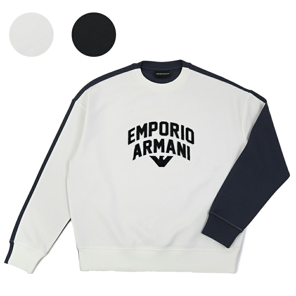 【ポイント10倍 6/4 20時スタート】EMPORIO ARMANI エンポリオアルマーニ スウェットシャツ トレーナー ルーズフィット メンズ【3R1MBE 1JHSZ】