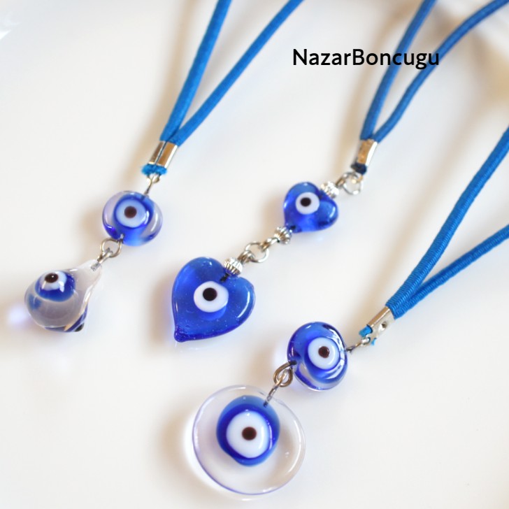 【メール便 発送可】 トルコ 雑貨 トルコ雑貨 目玉 お守り ナザールボンジュウ ナザールボンジュ 手焼き ガラス ドア オーナメント 1個
