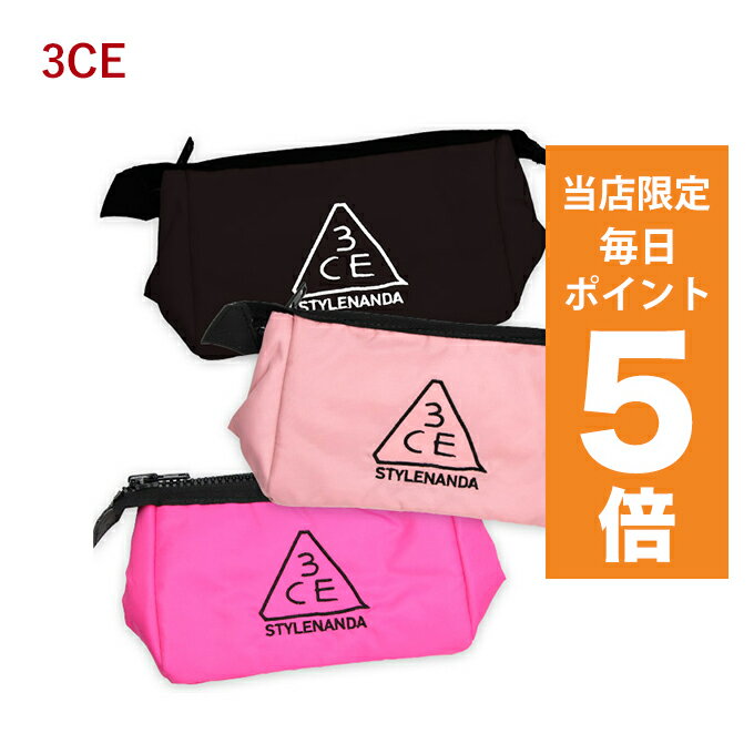 【ポイント5倍UP中】韓国コスメ ポーチ 3CE POUCH Mサイズ 3CE ポーチ 化粧ポーチ ペンケース 小物入れ 3色 縦14cm 横20cm 幅11cm オリジナルサイズ