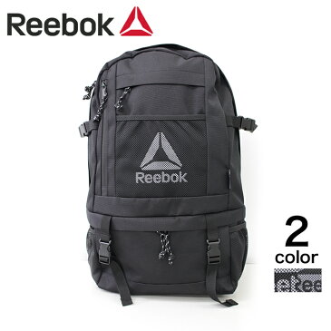 【Reebok】リーボック　2層式大容量リュック　大容量　部活　旅行　リュック　リュックサック　バックパック　通勤　通学　メッシュポケット　機能的　ブラック　　大容量