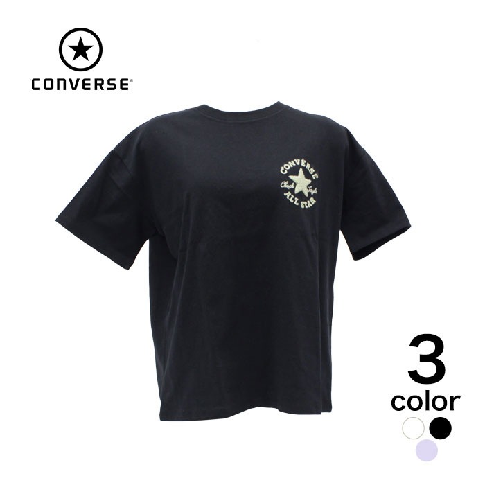 CONVERSE コンバース ロゴ Tシャツ 半袖 さがら星シシュウ ブランド 綿100% トップス ワイドシルエット ゆったり クルーネック カットソー