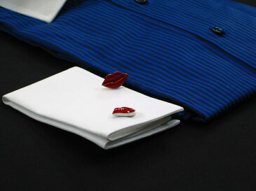 ★ジョークの分かる人のための楽しいカフスボタン♪〜★カフスボタン ONYX-ART LONDON CK189 Red Lips Cufflinks　