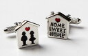 ★カフスボタン ONYX-ART LONDON 　CK848 HOME SWEET HOME Cufflinks　スイートホーム・・積水ハウスのコマーシャルではありません・・&#9836;〜