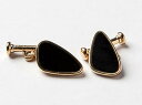 ★結婚式フォーマルカフスボタン三角型トライアングル黒ゴールド ★ONYX_ART LONDON DC_06 ONYX GOLD PLATED DRESS Cuf...