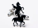 nVGbg&#9836;`JtX{^ ONYX-ART LONDON CK678 DRESSAGE-HORSE & RIDER BLACK /ROHDIUM !!EE&#9836;`