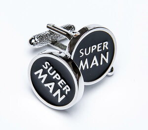 ★カフスボタン ONYX-ART LONDON ck1013 SUPER MAN★London Onyx art ジョークの分かる人のための楽しいカフスボタン♬〜