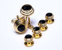 FORMAL ^LV[h tH[}JtX&X^bh{^̃Zbg S[hONYX_ART LONDON SC_14 TUXEED CUFFLINCS & 4 STUDS GOLD/BLACKEE&#10084;