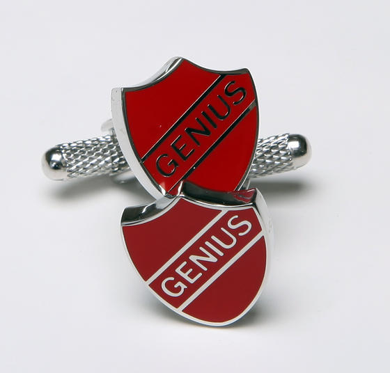 ★カフスボタン ONYX-ART LONDON CK928 GENIUS CREST RED CUFFS!!・・&#9836;〜