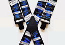 ★頑丈な サスペンダー 巾広50mm X型 4ブラッククリップMens Braces Heavy Duty 2