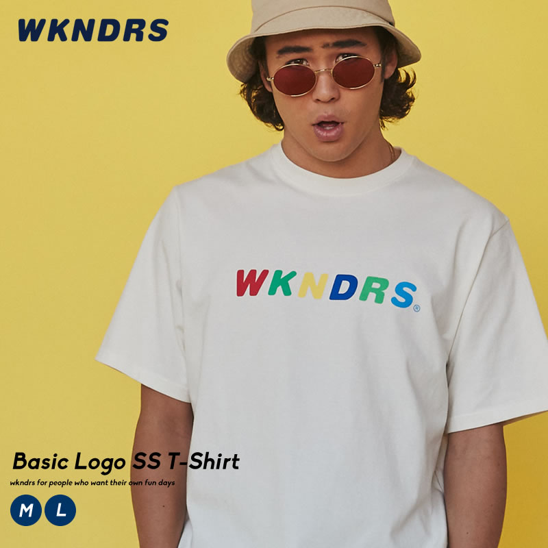 WKNDRS ウィークエンダーズ メンズ tシャツ 半袖 ロゴt トップス 綿100％ コットン100％ 春 夏 韓国 ファッション ブ…