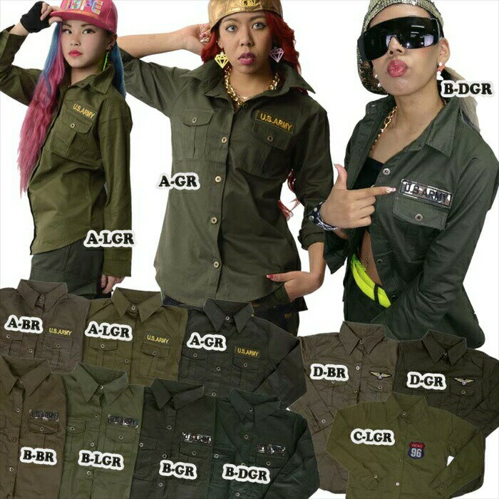 ミリタリー長袖シャツ(A1854)CROSS-B