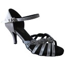 ダンスシューズ・社交ダンスシューズ・レディース【即納商品】女性ラテンシューズ・グレー・276802