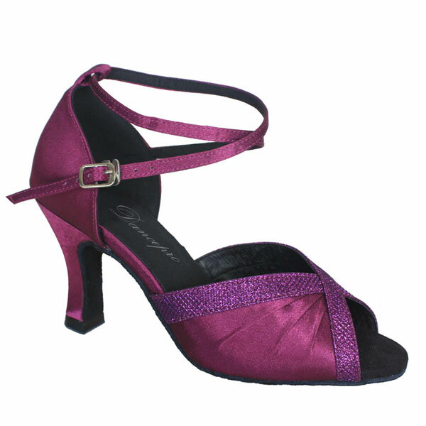 ダンスシューズ・社交ダンスシューズ・レディース【セミオーダー】女性兼用シューズ・紫パープル272203セミオーダー品ですのであなたにぴったりの1足がつくれますよ♪