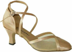 ダンスシューズ・社交ダンスシューズ・レディース【セミオーダー】女性兼用シューズ・ベージュ681607セ..