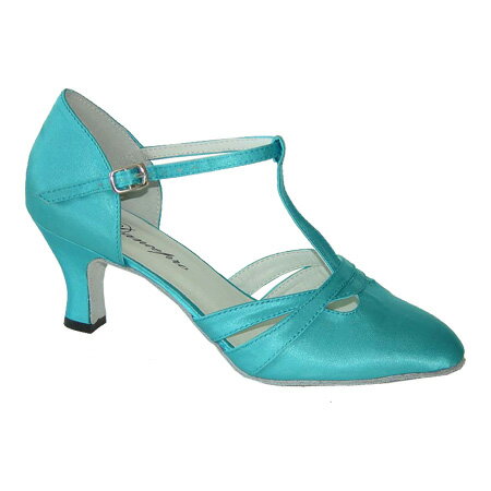 ダンスシューズ・社交ダンスシューズ・レディース【セミオーダー】女性兼用シューズ・ブルー684307セミ..