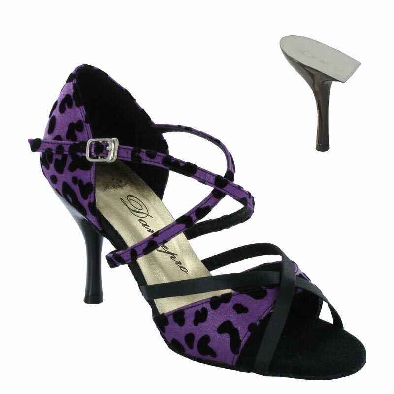 ダンスシューズ・社交ダンスシューズ・レディース【セミオーダー】女性ラテンシューズ・紫パープル174002セミオーダー品ですのであなたにぴったりの1足がつくれますよ♪