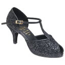 ダンスシューズ・社交ダンスシューズ・レディース【即納商品】女性タンゴシューズ・黒ラメtango_111_blk_lamer(4)