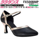 ララダンス LalaDance 社交ダンスシューズ レディース 【送料無料】 セミオーダーダンスシューズ FX500BMP ダンス シューズ 靴 幅広 2E 3...