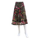 【新入荷】Roger プリントメッシュのフレアースカート 009-0154 M-Lサイズ ブラウン系 レオパード フラワー プリント 社交ダンス衣装 レッスン パーティー 初心者さんにもさばきやすい 軽~いスカート 73cm丈 お買い得 茶系 アニマル 花柄