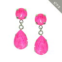 PINK ピアス P-055 ネオンピンク 社交ダンス パーティー トライアル カラオケ ステージ 舞台 発表会 揺れて 輝く シンプル 小ぶり 鮮やか ネオン...