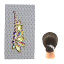 多美咲 ビジュー デコレーションネット HN125B 社交ダンス ヘアアクセサリー競技 デモ パーティー ヘアネット ネット 地髪 飾り ヘアアクセ オーロラ ...