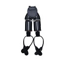 【定番】Umalu ゴム サスペンダー UM-100 ブラック ストライプ 社交ダンス 燕尾服 アクセサリー エンビ用 小物 ブラック × ホワイト ライン入り...