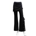 【新入荷】MAX スカート付きひらひらパンツ 22-4114 ブラック M~Lサイズ 社交ダンス レディース 衣装 黒パンツ レッスン から パーティー まで ...