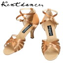 【初心者にもおすすめ】 Kent Dance ケントダンス キャロン BX ハバナサテン 5.5cm / 7cm ラテンシューズ 社交ダンス 履きやすい レッス...