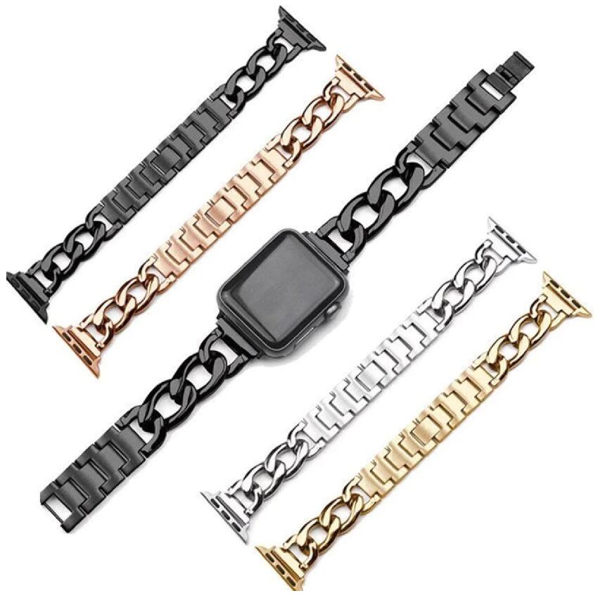 Apple Watch ステンレス チェーン バンド アップルウォッチ ブレスレット タイプ apple watch series 8 7 SE 6 5 4 3 2 1 対応 38mm 40mm 41mm 42mm 44mm 45mm 送料無料 バンド交換 アクセサリー メンズ レディース アップル ウォッチ
