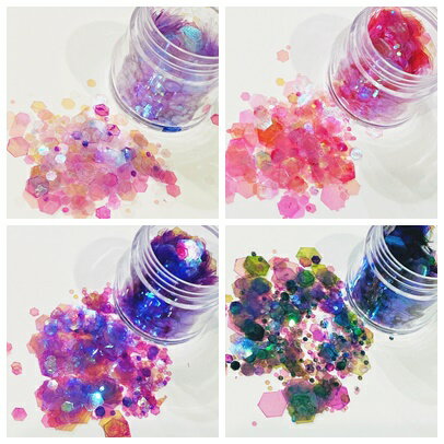 乐天商城 - パーツ　ホロ パープル　赤　ピンク 手芸 ハンドメイド UVレジン LEDレジン　素材　封入