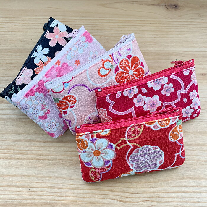 小銭入れ ファスナー かわいい 【公式】 花柄 桜 和風 和柄 梅 和雑貨 小さい 軽量...